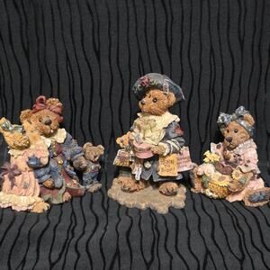 Boyds Bears & Friends Figurines Lot of 3 Vintage Resin Collectibles